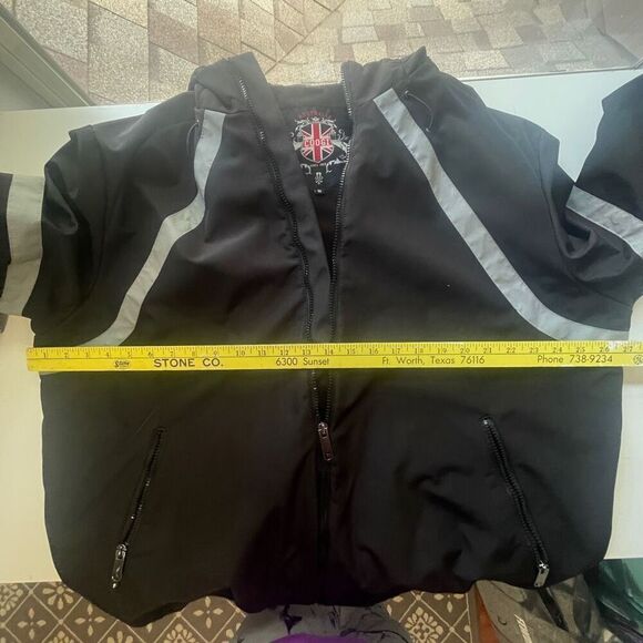 Coogi‎ Australia Men's Vintage Full Zipper Hooded Bomber Jacket Black Size 3X - Picture 9 of 15